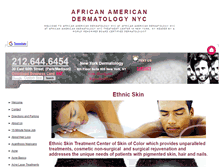 Tablet Screenshot of africanamericandermatologynyc.org